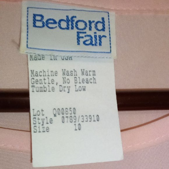 BEDFORD FAIR PULLOVER TOP PINK SIZE 10 - Picture 3 of 3